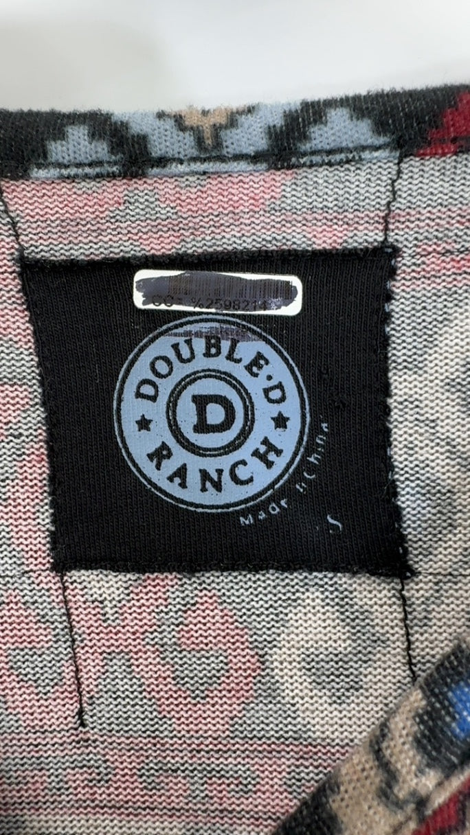  Double D Ranch Aztec Fringe Western Poncho One Size 
