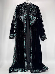 Crazy Train "The Strait" Velvet Embroidered/Sequin Duster Size Medium 