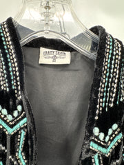 Crazy Train "The Strait" Velvet Embroidered/Sequin Duster Size Medium 