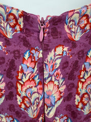 Natural Life Purple Feather Print Dress Size LG