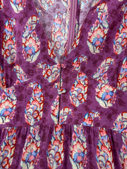 Natural Life Purple Feather Print Dress Size LG