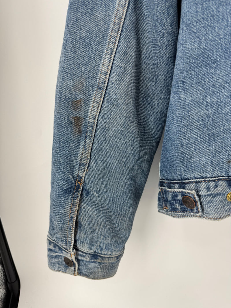 Lucky Brand Denim Fur Lined Jacket Size XL