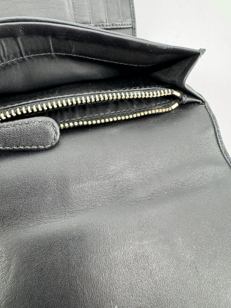 Coach Black/Gray Monogram Wallet