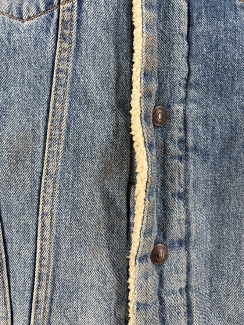 Lucky Brand Denim Fur Lined Jacket Size XL