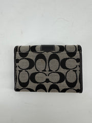 Coach Black/Gray Monogram Wallet