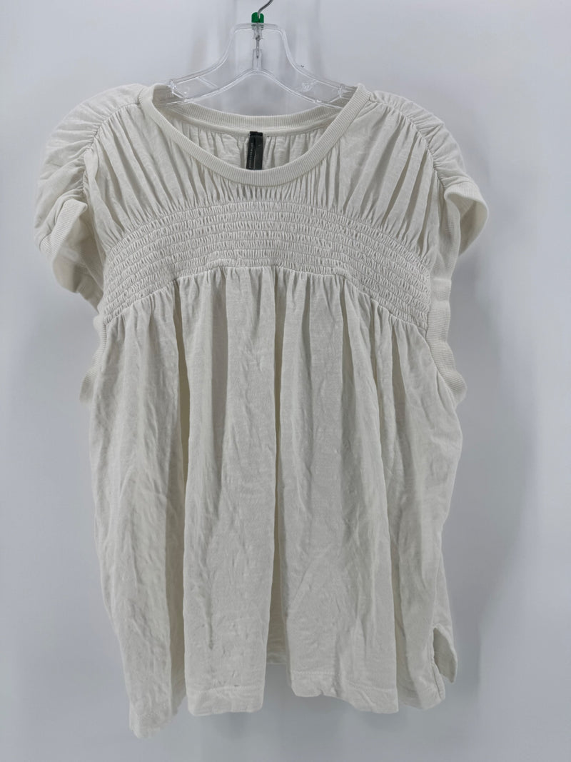 Anthropologie White Top Size LG