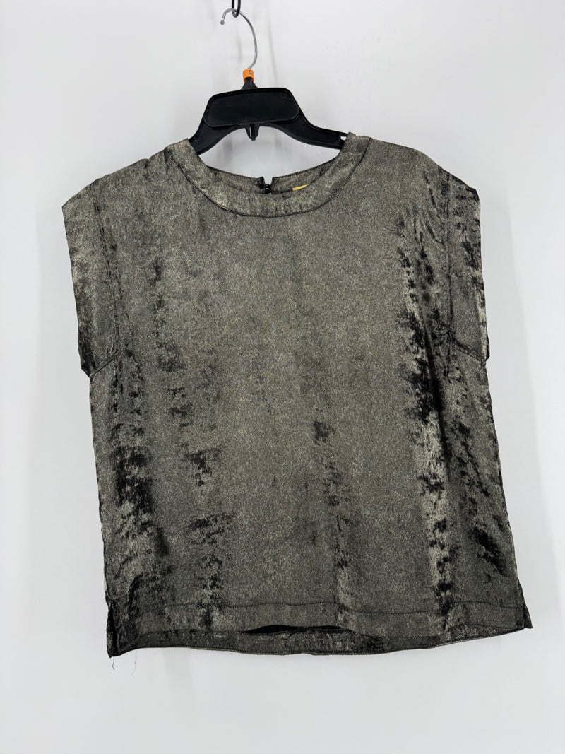 Evereve Gray Sparkle Sleeveless Top Size S