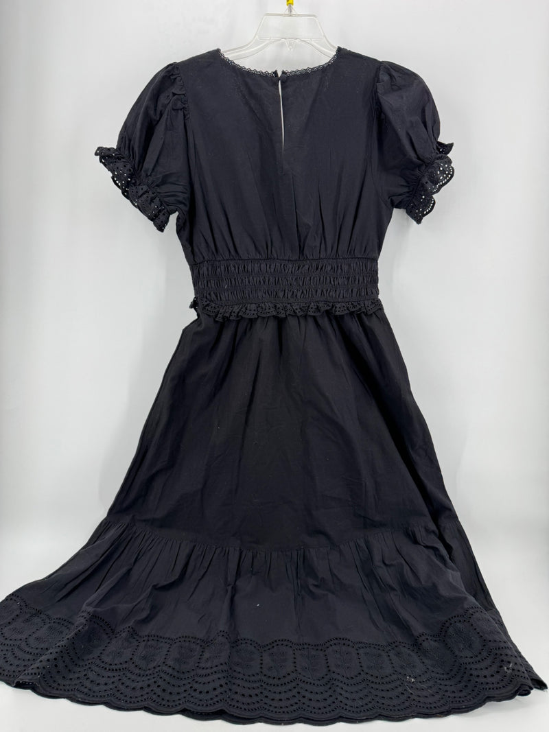 American Eagle Outfitters Black Eyelet Dress Size M