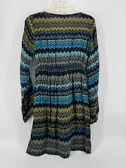 Half Bob Multicolor Patterned Dress Size SM