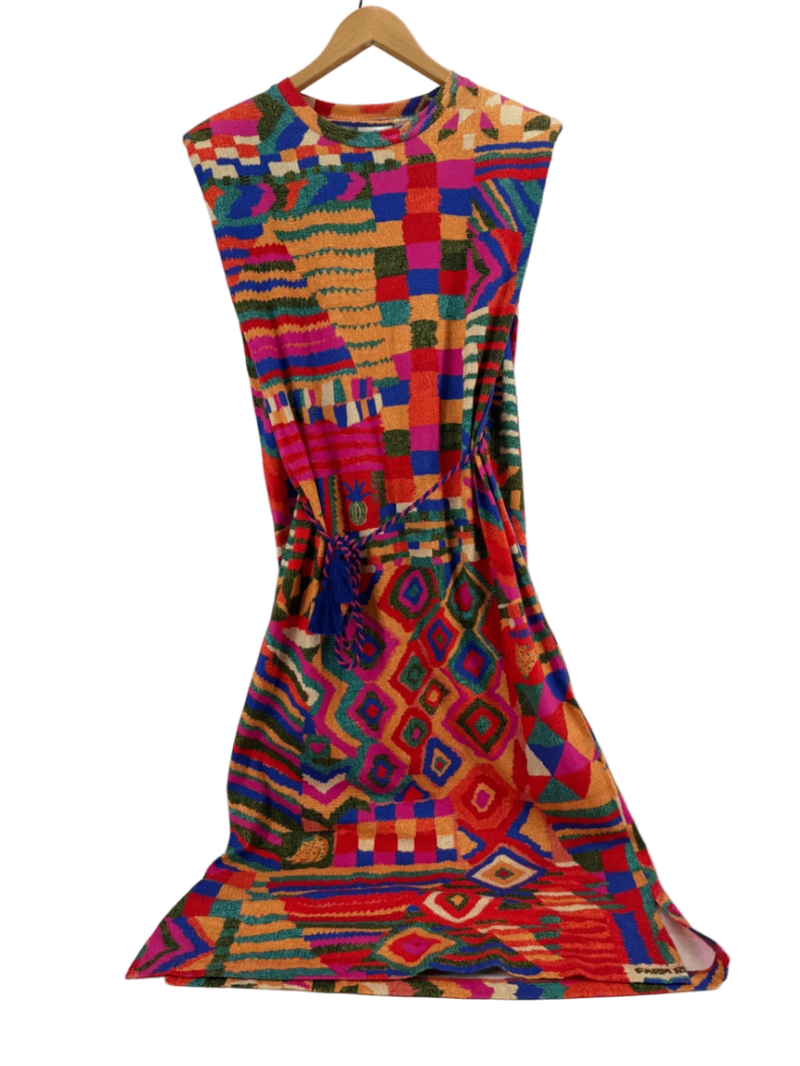 Farm Rio Multicolor Sleeveless Dress Size Small
