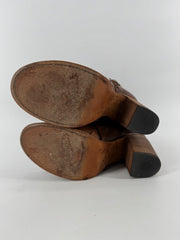 Freebird Light Brown Baker Heel Boots Size 8