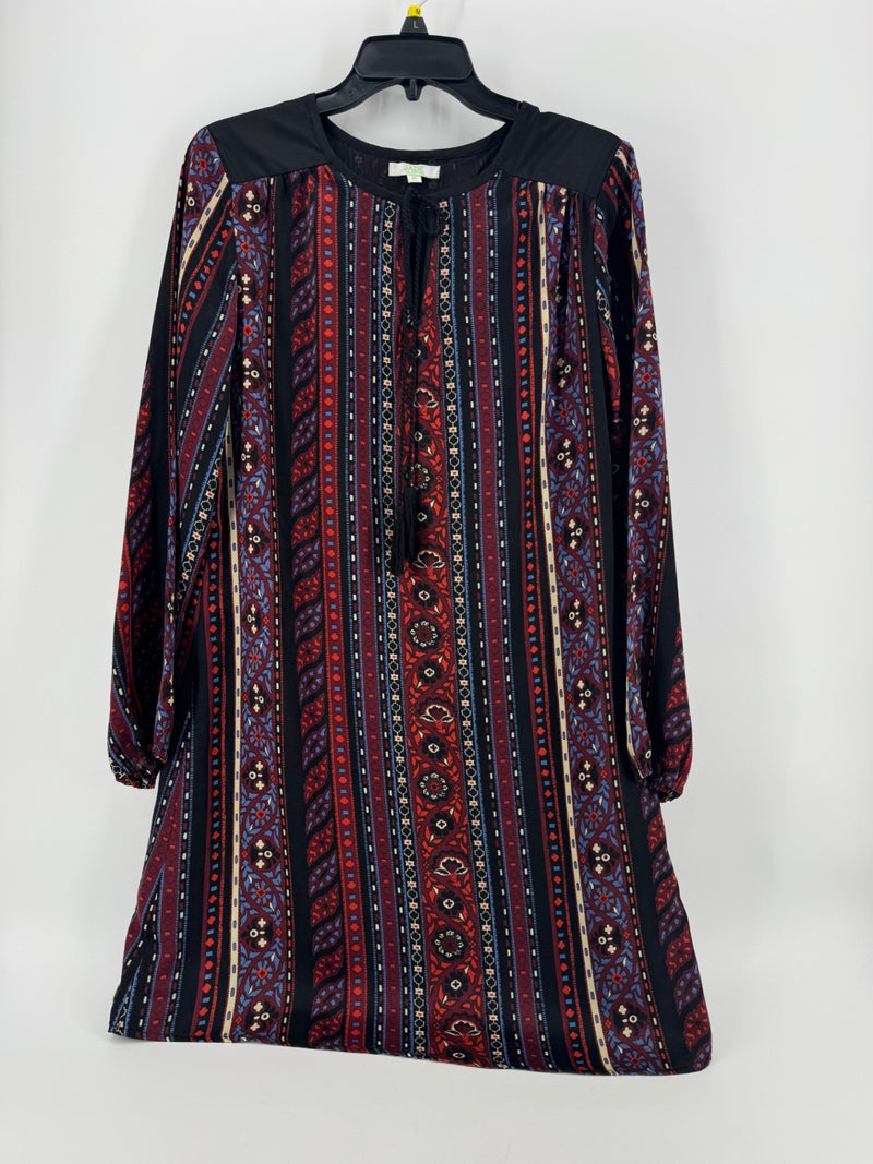 Jade Multicolor Patterned Dress Size M