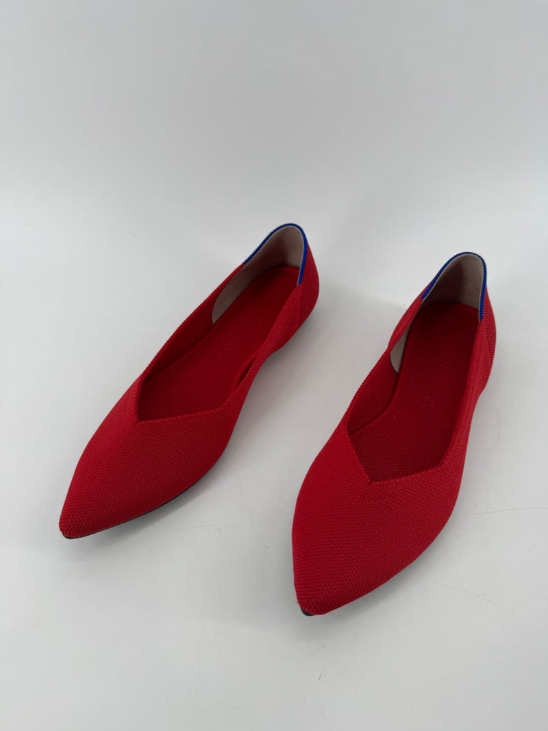 Rothy's Red Pointed Flats Size 8.5