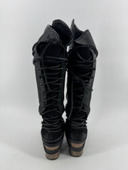 Freebird Black Coal Scale Boots Size 8