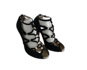 Women's Reiss Ankle Strap Sandal Reels Black - Sz 10