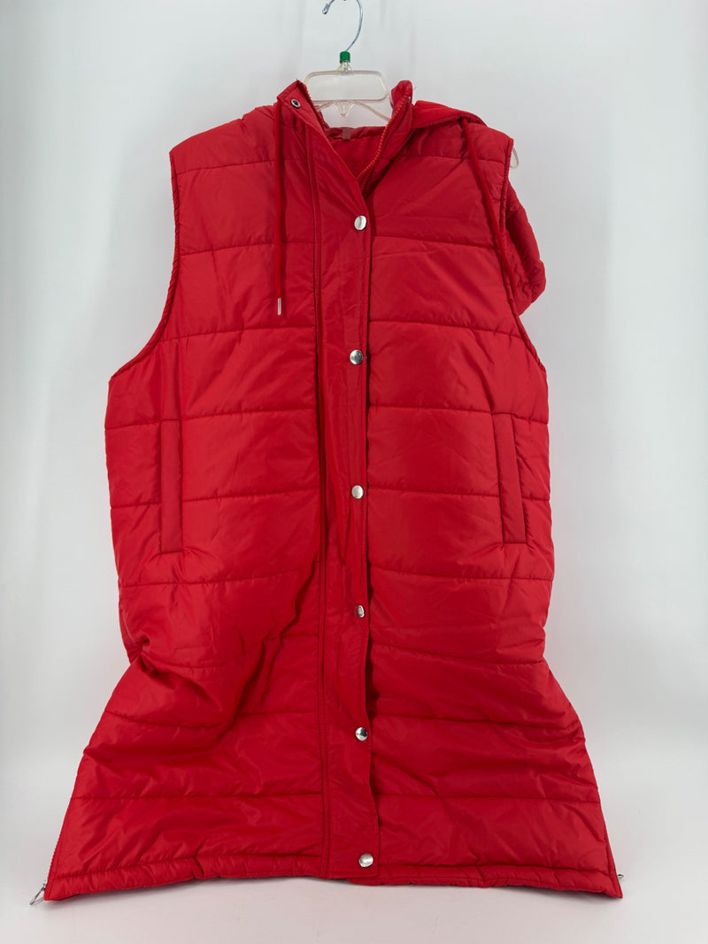 Unbranded Red Long Puffer Vest/Dress