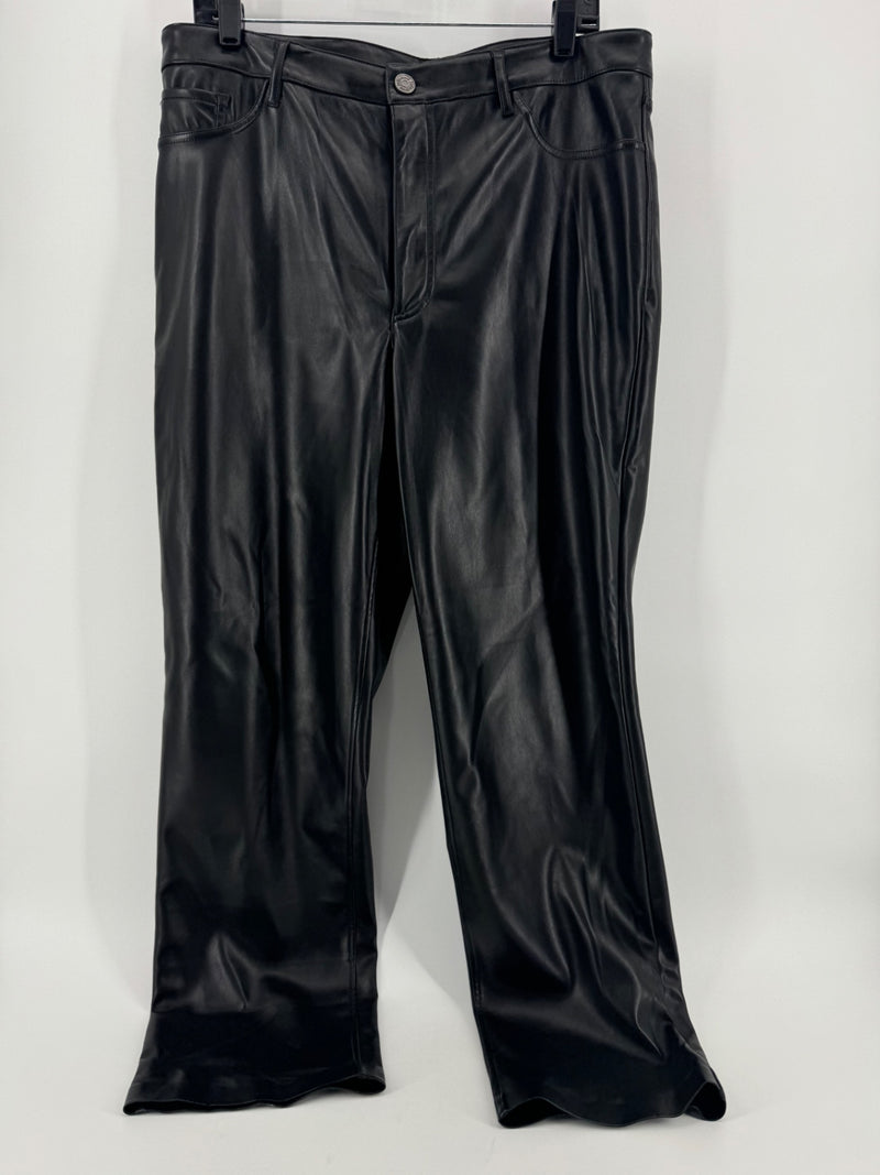 Joie Black Faux Leather Pants Size 14