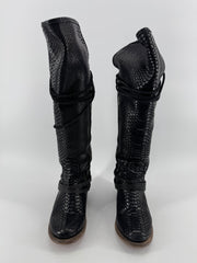 Freebird Black Coal Scale Boots Size 8