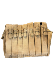 British Canvas STEN mag carrier w/ 7 mags