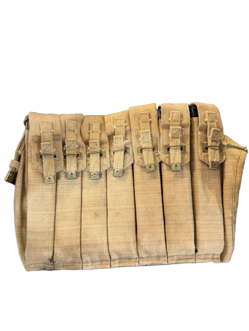 British Canvas STEN mag carrier w/ 7 mags