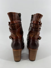 Freebird Light Brown Baker Heel Boots Size 8