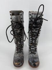Freebird Gray Grany Knee High Boots Size 8