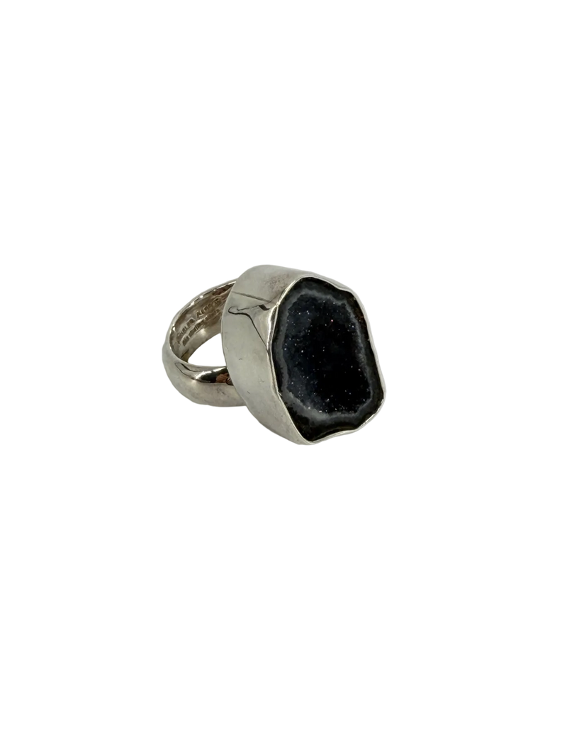 Druzy Silver Ring by Charles Albert 7.5