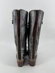 Freebird Gray Grany Knee High Boots Size 8