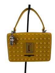 Karl Lagerfeld Yellow Studded Purse with Crossbody Strap