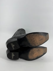 Old Gringo Black Leather Square Toe Boots - 8.5D