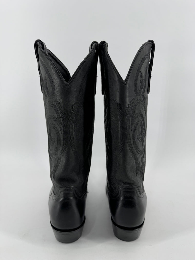 Old Gringo Black Leather Square Toe Boots - 8.5D