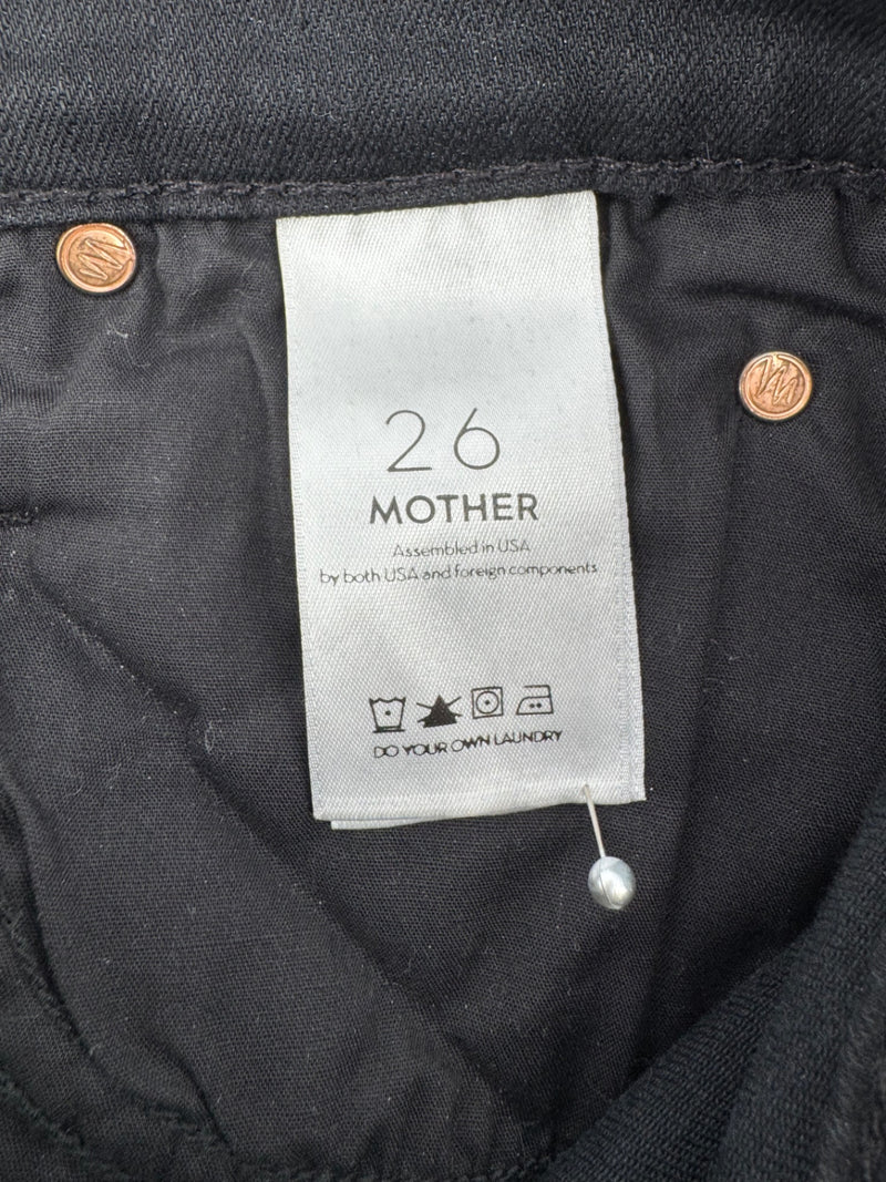 Mother Mid Rise Dazzler Black Jeans Size 26