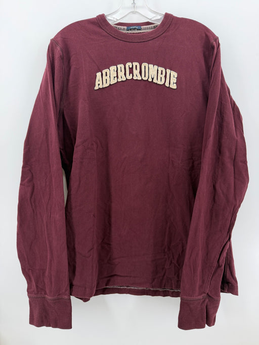 Vintage Abercrombie & Fitch Muscle Long Sleeve Shirt Men’s L Burgundy Y2K Logo