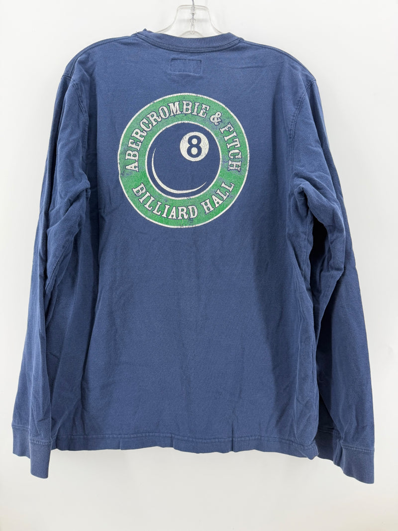 Vintage Abercrombie & Fitch Nice Rack Billiard Hall 8 Ball Shirt Men’s L Navy