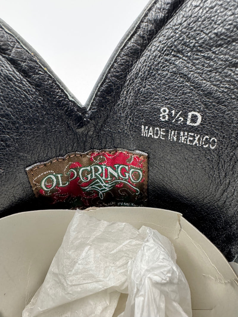 Old Gringo Black Leather Square Toe Boots - 8.5D