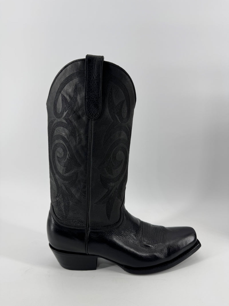 Old Gringo Black Leather Square Toe Boots - 8.5D