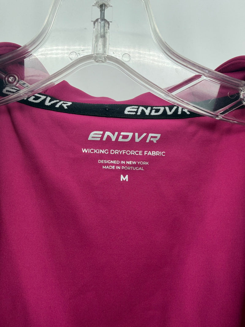 ENDVR Women’s M Magenta Layered Hooded Jacket Full Zip Thumbholes Made Portugal
