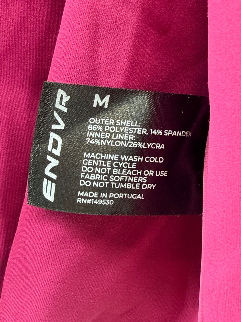 ENDVR Women’s M Magenta Layered Hooded Jacket Full Zip Thumbholes Made Portugal