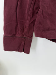 Vintage Abercrombie & Fitch Muscle Long Sleeve Shirt Men’s L Burgundy Y2K Logo