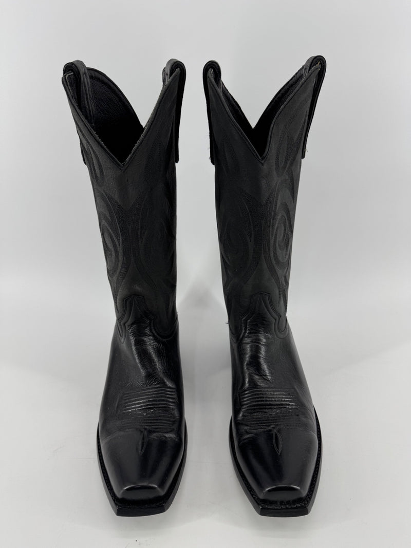 Old Gringo Black Leather Square Toe Boots - 8.5D