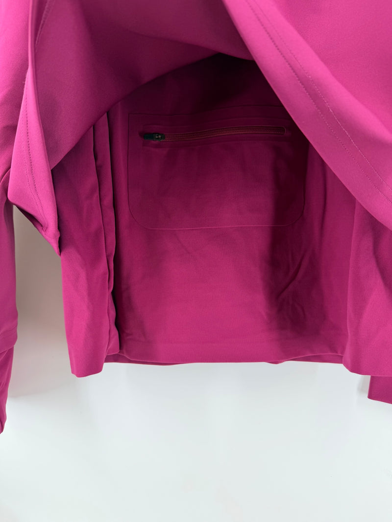 ENDVR Women’s M Magenta Layered Hooded Jacket Full Zip Thumbholes Made Portugal
