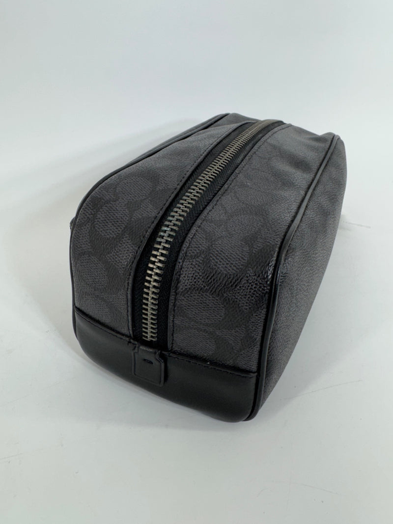 Coach Black Monogram Accessory Pouch