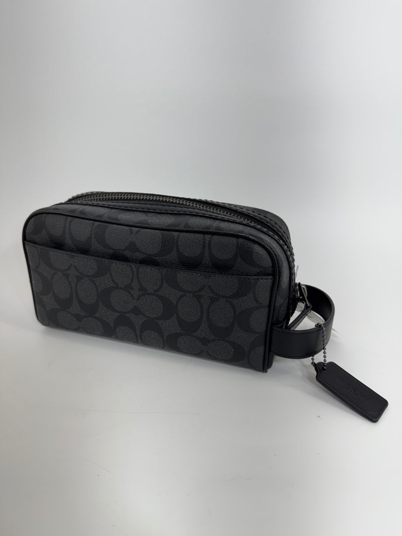 Coach Black Monogram Accessory Bag Size Small