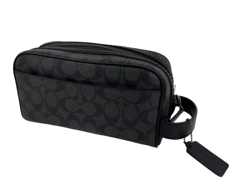 Coach Black Monogram Accessory Bag Size Small