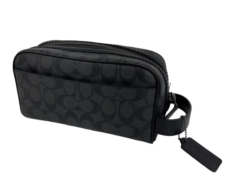 Coach Black Monogram Accessory Bag Size Small
