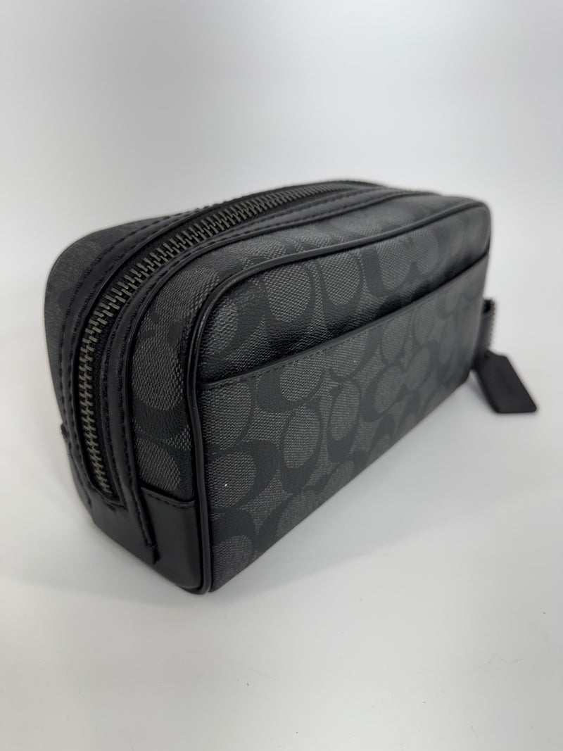 Coach Black Monogram Accessory Bag Size Small