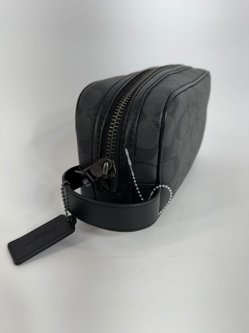 Coach Black Monogram Accessory Bag Size Small