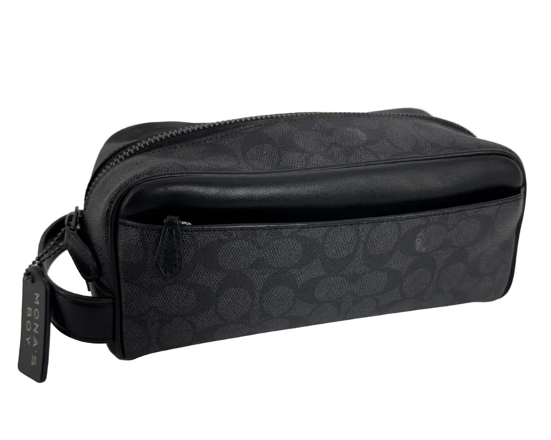 Coach Black Monogram Accessory Pouch