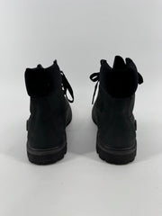 Timberland Black Velvet Accent Boots Size 8.5