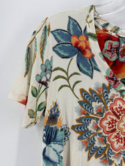 Johnny Was Multicolor Floral Top Size XS